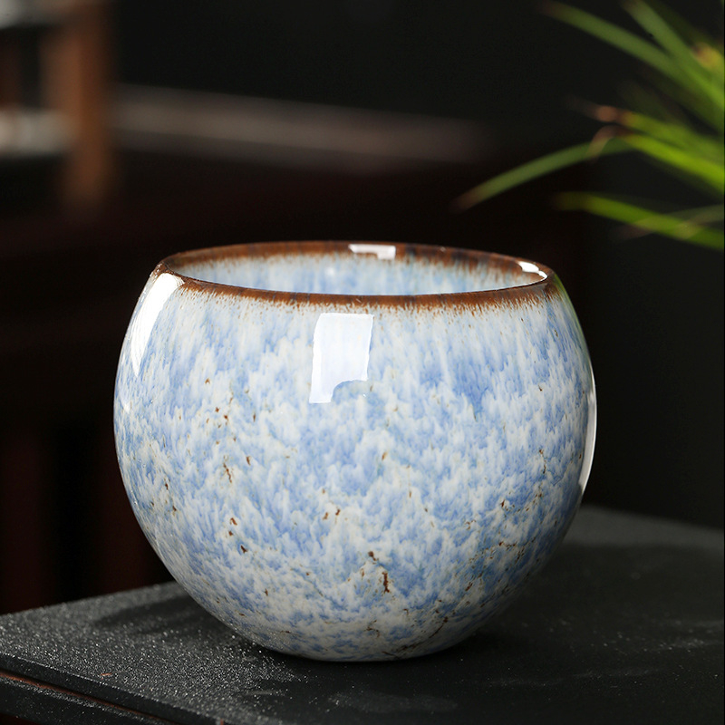Tianmu Jianzhan porcelán teás/kávés pohár, kerámia, kemencés máz, egyes pohár, mester pohár, különféle tea tálak