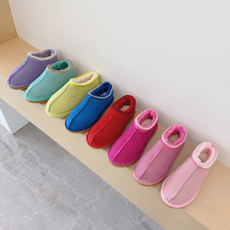 Ghete de zăpadă tricotate în stil etnic, croială joasă, Slip-On, căptușite cu blană artificială, calde