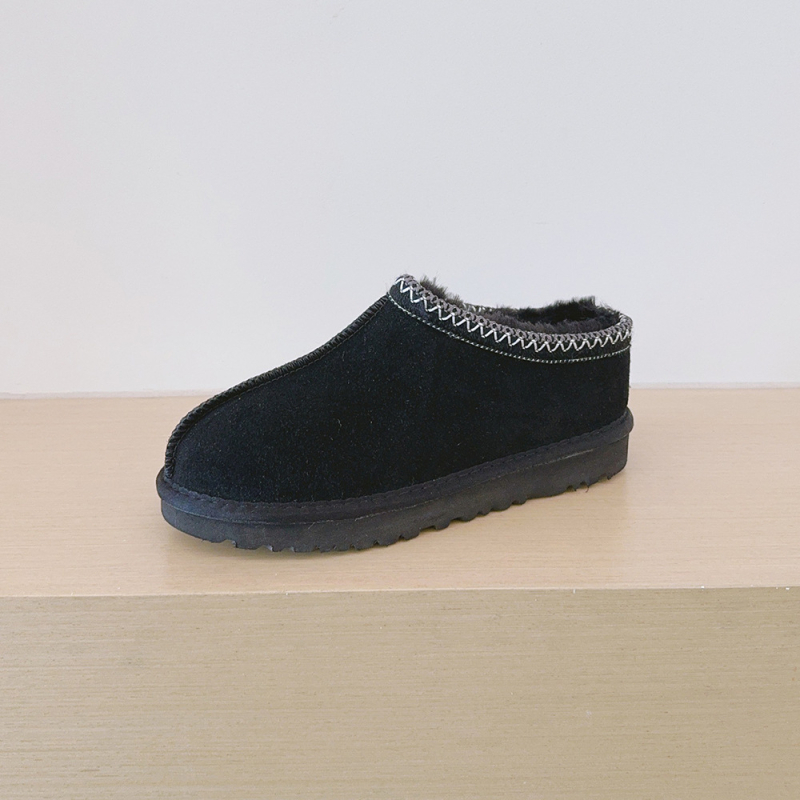 Ghete de zăpadă tricotate în stil etnic, croială joasă, Slip-On, căptușite cu blană artificială, calde