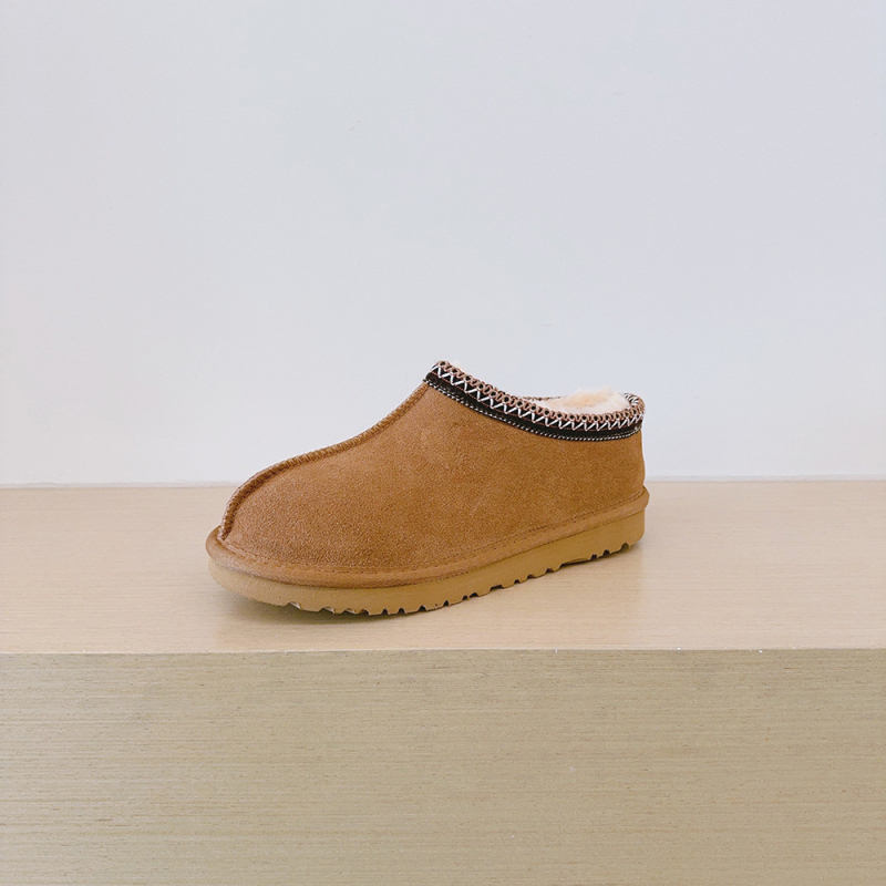 Ghete de zăpadă tricotate în stil etnic, croială joasă, Slip-On, căptușite cu blană artificială, calde
