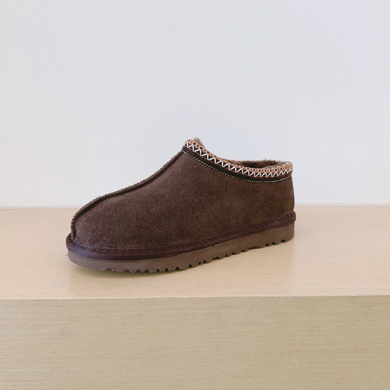Ghete de zăpadă tricotate în stil etnic, croială joasă, Slip-On, căptușite cu blană artificială, calde