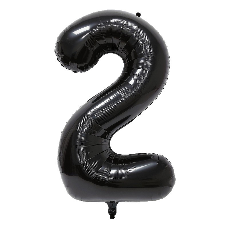 Balon numeric negru din folie de aluminiu, de 40 inch, pentru petreceri de ziua de naștere și sesiuni foto