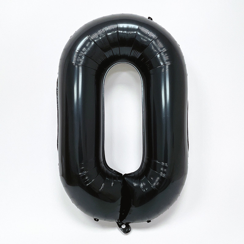 Balon numeric negru din folie de aluminiu, de 40 inch, pentru petreceri de ziua de naștere și sesiuni foto
