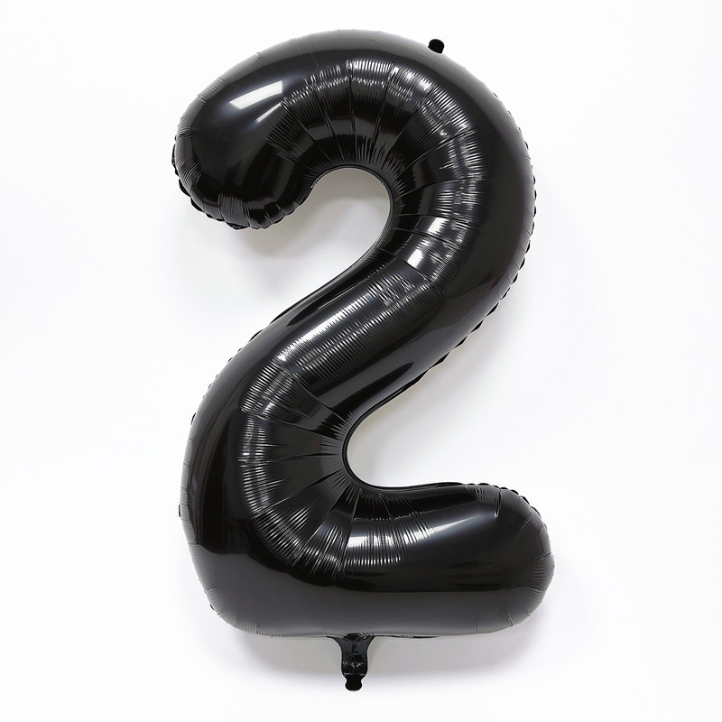 Balon numeric negru din folie de aluminiu, de 40 inch, pentru petreceri de ziua de naștere și sesiuni foto