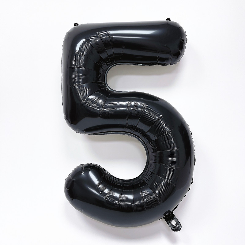 Balon numeric negru din folie de aluminiu, de 40 inch, pentru petreceri de ziua de naștere și sesiuni foto