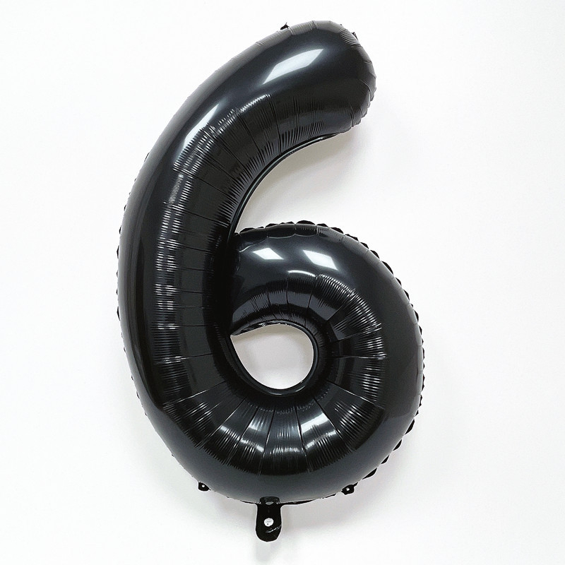 Balon numeric negru din folie de aluminiu, de 40 inch, pentru petreceri de ziua de naștere și sesiuni foto