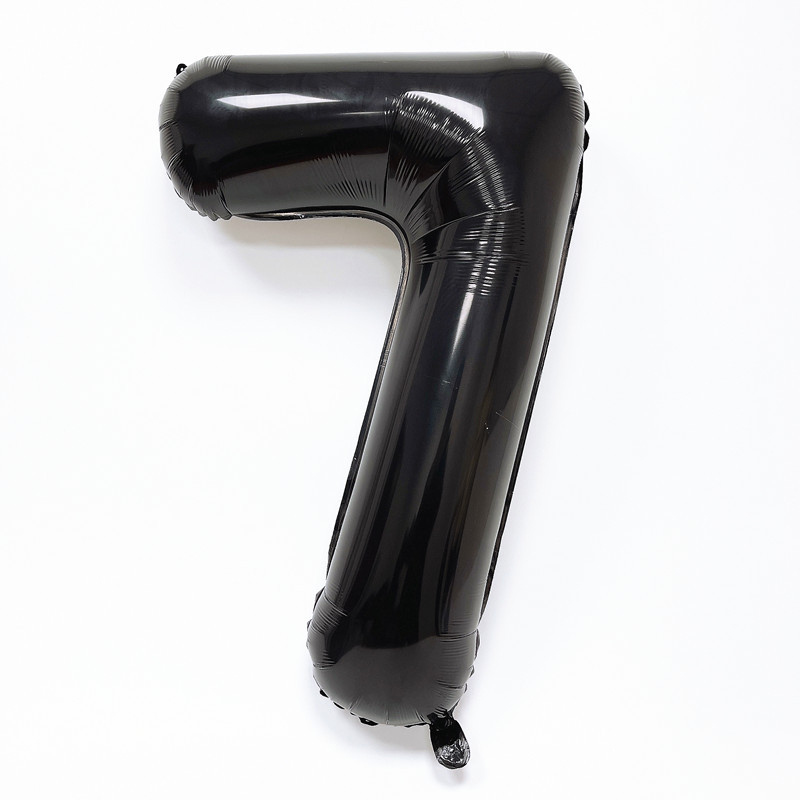Balon numeric negru din folie de aluminiu, de 40 inch, pentru petreceri de ziua de naștere și sesiuni foto