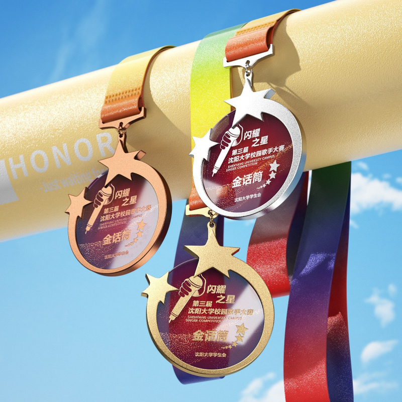 Kristalne medalje za sportske događaje s metalnim pločama, zlatne medalje za maraton i dječje medalje
