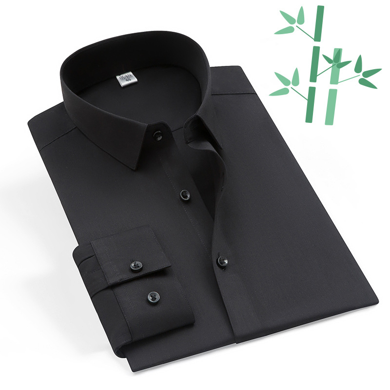 Muška košulja od bambusovih vlakana s dugim rukavima, poslovna košulja bez potrebe glačanja, slim fit
