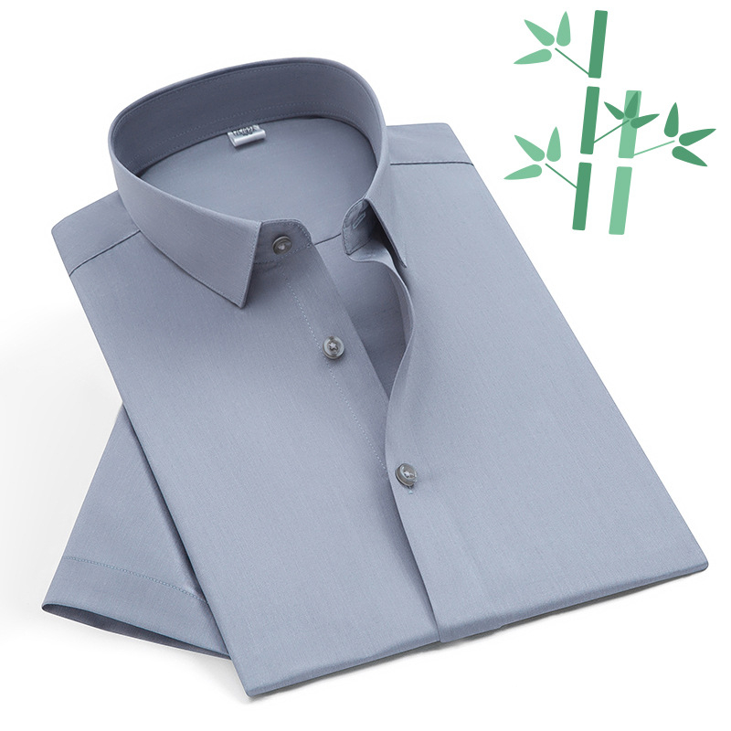 Muška košulja od bambusovih vlakana s dugim rukavima, poslovna košulja bez potrebe glačanja, slim fit