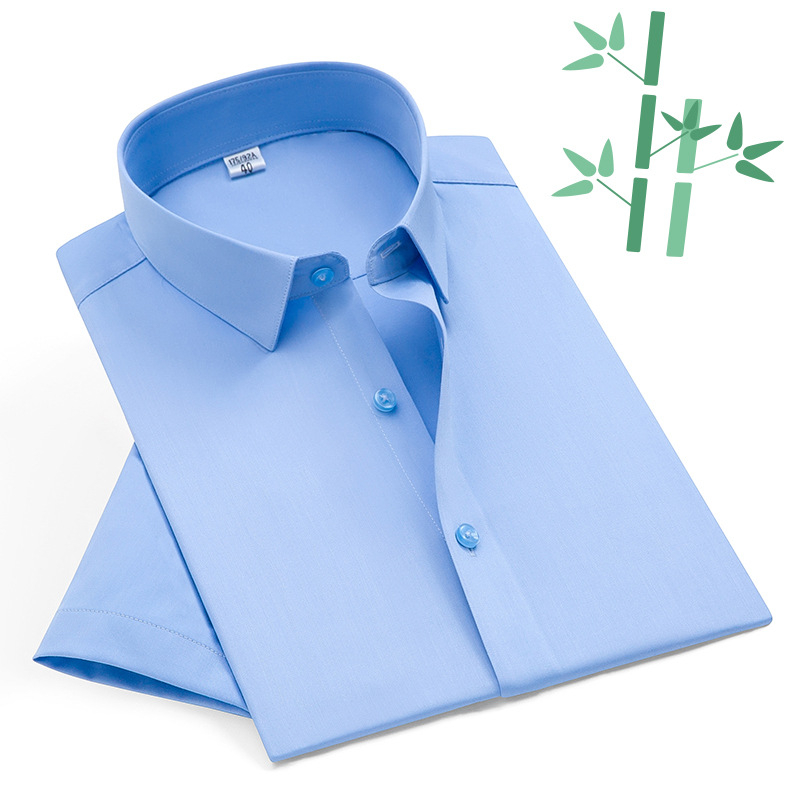 Muška košulja od bambusovih vlakana s dugim rukavima, poslovna košulja bez potrebe glačanja, slim fit