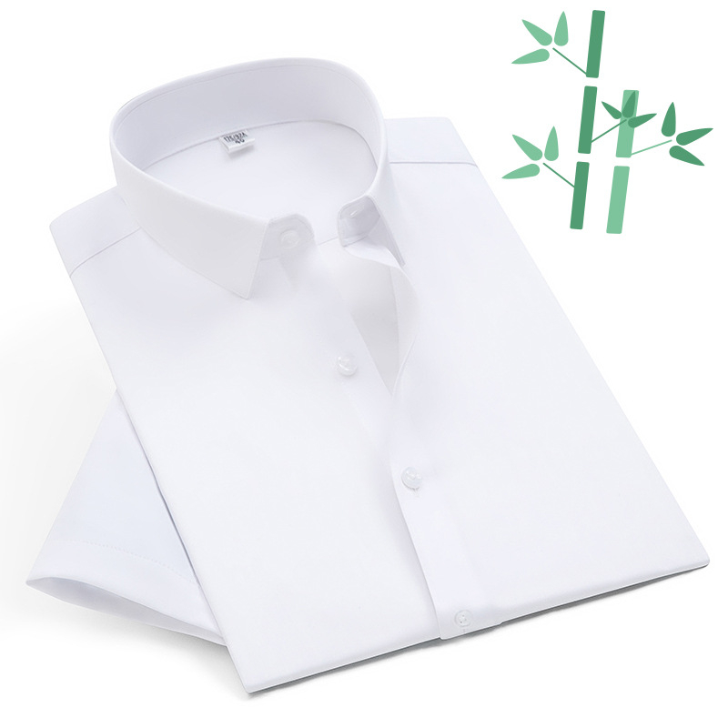 Muška košulja od bambusovih vlakana s dugim rukavima, poslovna košulja bez potrebe glačanja, slim fit