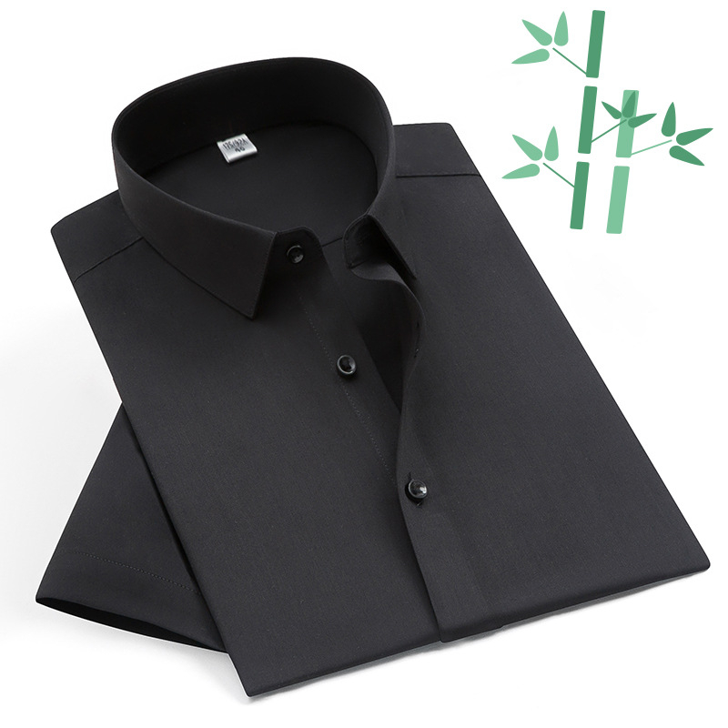 Muška košulja od bambusovih vlakana s dugim rukavima, poslovna košulja bez potrebe glačanja, slim fit