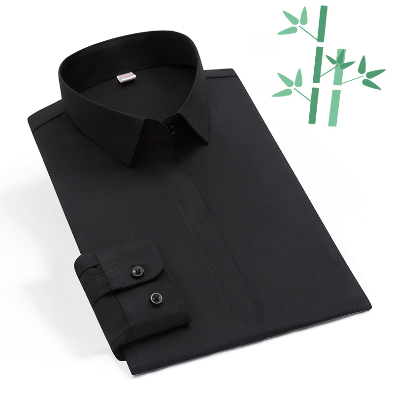 Muška košulja od bambusovih vlakana s dugim rukavima, poslovna košulja bez potrebe glačanja, slim fit