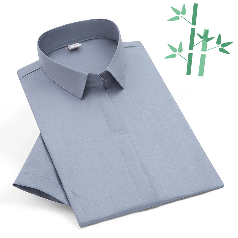 Muška košulja od bambusovih vlakana s dugim rukavima, poslovna košulja bez potrebe glačanja, slim fit
