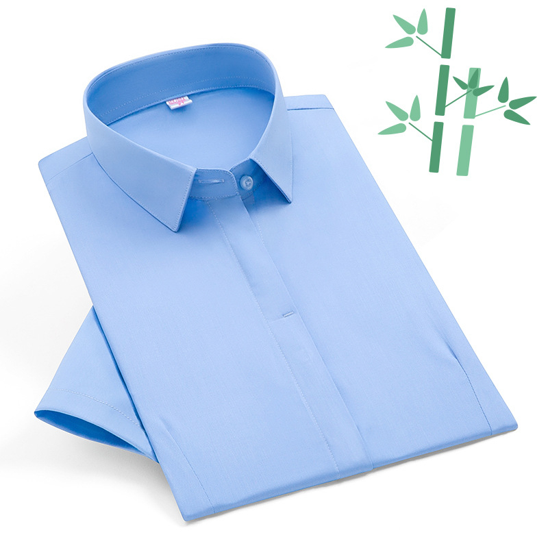 Muška košulja od bambusovih vlakana s dugim rukavima, poslovna košulja bez potrebe glačanja, slim fit