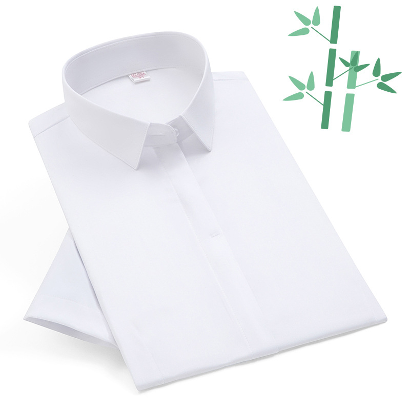 Muška košulja od bambusovih vlakana s dugim rukavima, poslovna košulja bez potrebe glačanja, slim fit