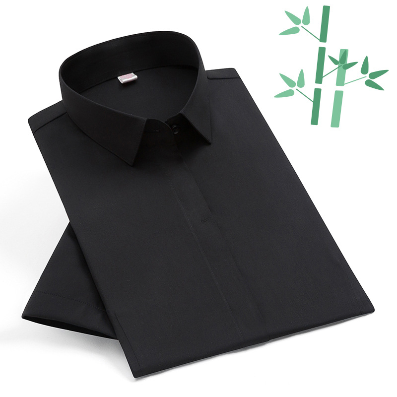 Muška košulja od bambusovih vlakana s dugim rukavima, poslovna košulja bez potrebe glačanja, slim fit