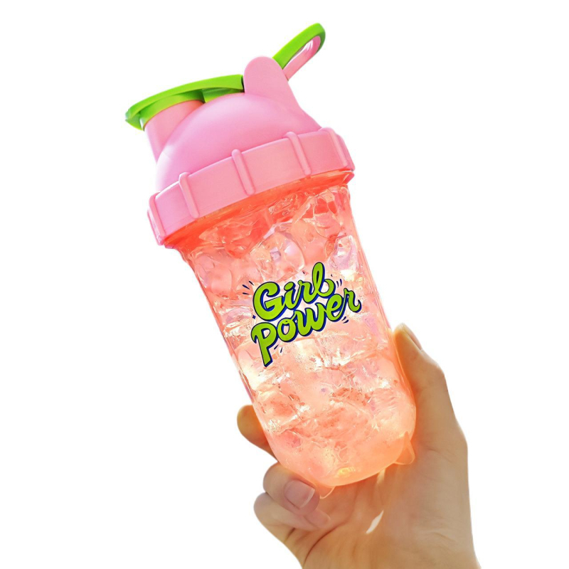 Fitnesz shaker pohár, hőálló fehérje shaker, tejshake keverő és vízkeverő, nyári használatra