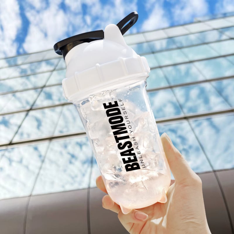 Fitnesz shaker pohár, hőálló fehérje shaker, tejshake keverő és vízkeverő, nyári használatra