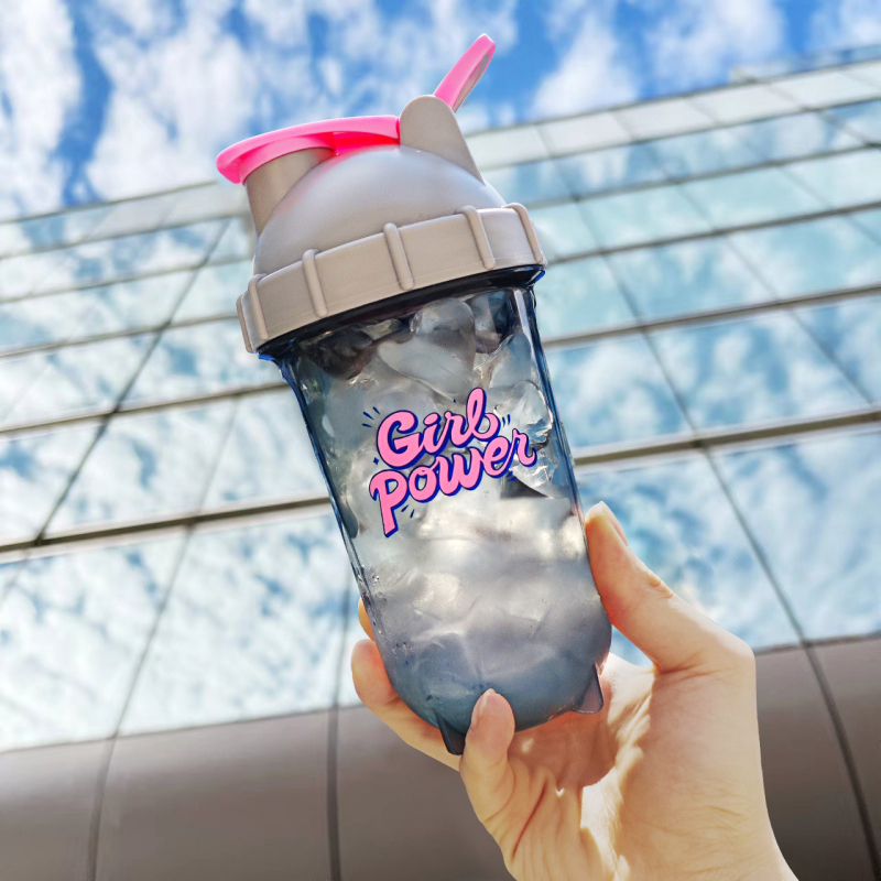 Fitnesz shaker pohár, hőálló fehérje shaker, tejshake keverő és vízkeverő, nyári használatra