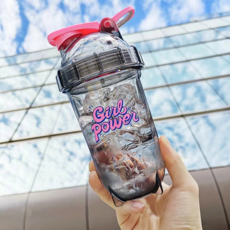 Fitnesz shaker pohár, hőálló fehérje shaker, tejshake keverő és vízkeverő, nyári használatra