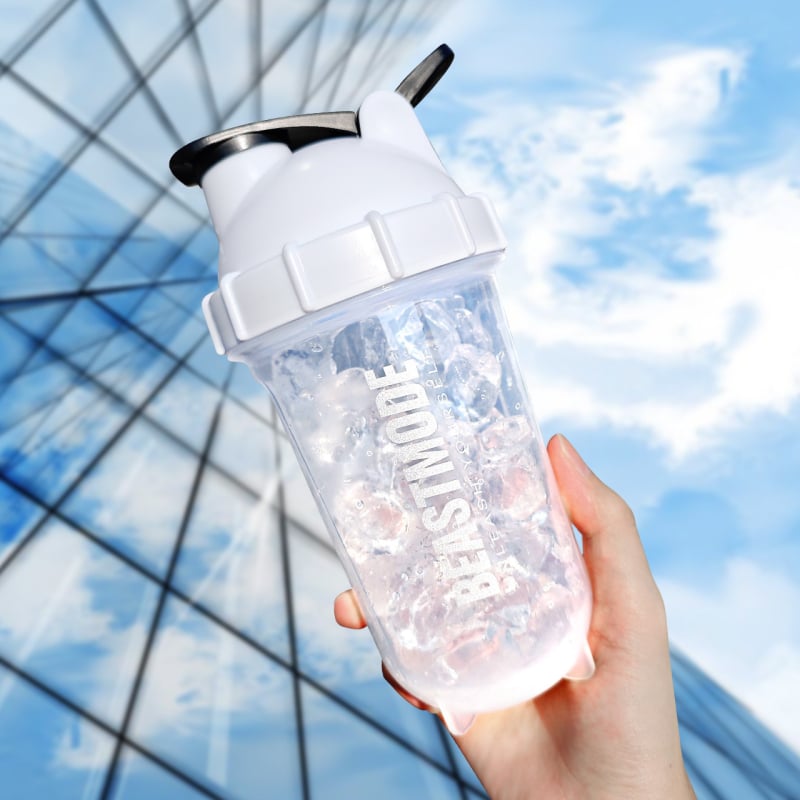 Fitnesz shaker pohár, hőálló fehérje shaker, tejshake keverő és vízkeverő, nyári használatra