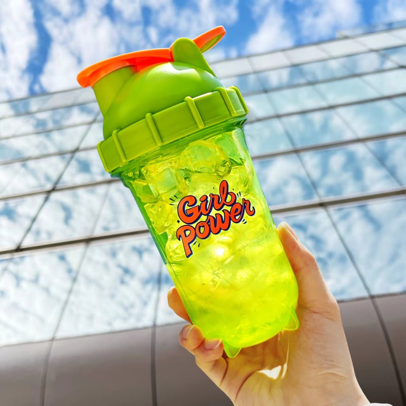 Fitnesz shaker pohár, hőálló fehérje shaker, tejshake keverő és vízkeverő, nyári használatra