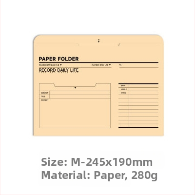 Iplaybox Retro Paper Office Folder, priečinok na spisy A4 s úložným priestorom na poznámky a obálky na účtenky