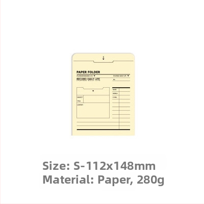 Iplaybox Retro Paper Office Folder, priečinok na spisy A4 s úložným priestorom na poznámky a obálky na účtenky