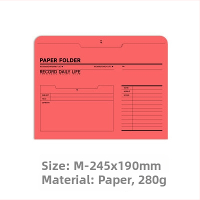 Iplaybox Retro Paper Office Folder, priečinok na spisy A4 s úložným priestorom na poznámky a obálky na účtenky