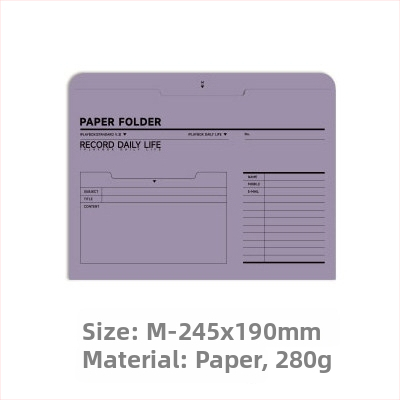 Iplaybox Retro Paper Office Folder, priečinok na spisy A4 s úložným priestorom na poznámky a obálky na účtenky
