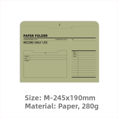 Iplaybox Retro Paper Office Folder, priečinok na spisy A4 s úložným priestorom na poznámky a obálky na účtenky