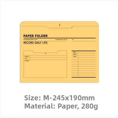 Iplaybox Retro Paper Office Folder, priečinok na spisy A4 s úložným priestorom na poznámky a obálky na účtenky