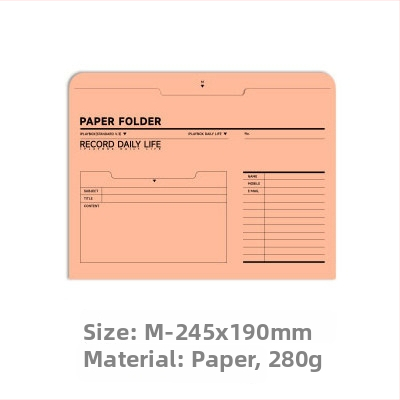 Iplaybox Retro Paper Office Folder, priečinok na spisy A4 s úložným priestorom na poznámky a obálky na účtenky