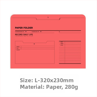 Iplaybox Retro Paper Office Folder, priečinok na spisy A4 s úložným priestorom na poznámky a obálky na účtenky