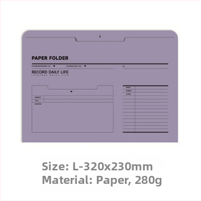 Iplaybox Retro Paper Office Folder, priečinok na spisy A4 s úložným priestorom na poznámky a obálky na účtenky