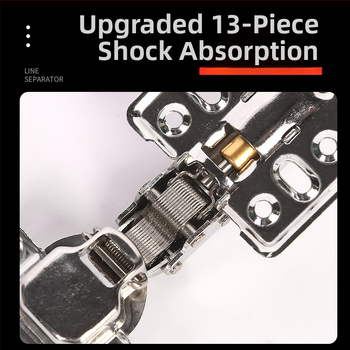Leštený hydraulický pánt z nehrdzavejúcej ocele 201 s hrúbkou 3 mm s tlmením pre dvierka skriniek