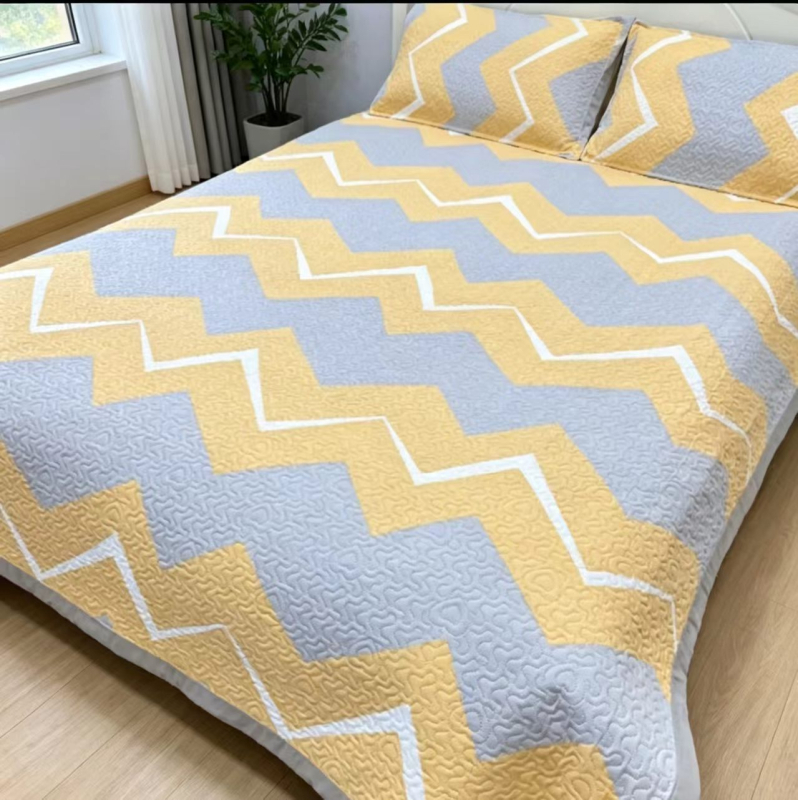 Ultra-soft mosott pamut babágyhoz három darabos készlet, négy évszakos nyomtatás, selymes tapintású