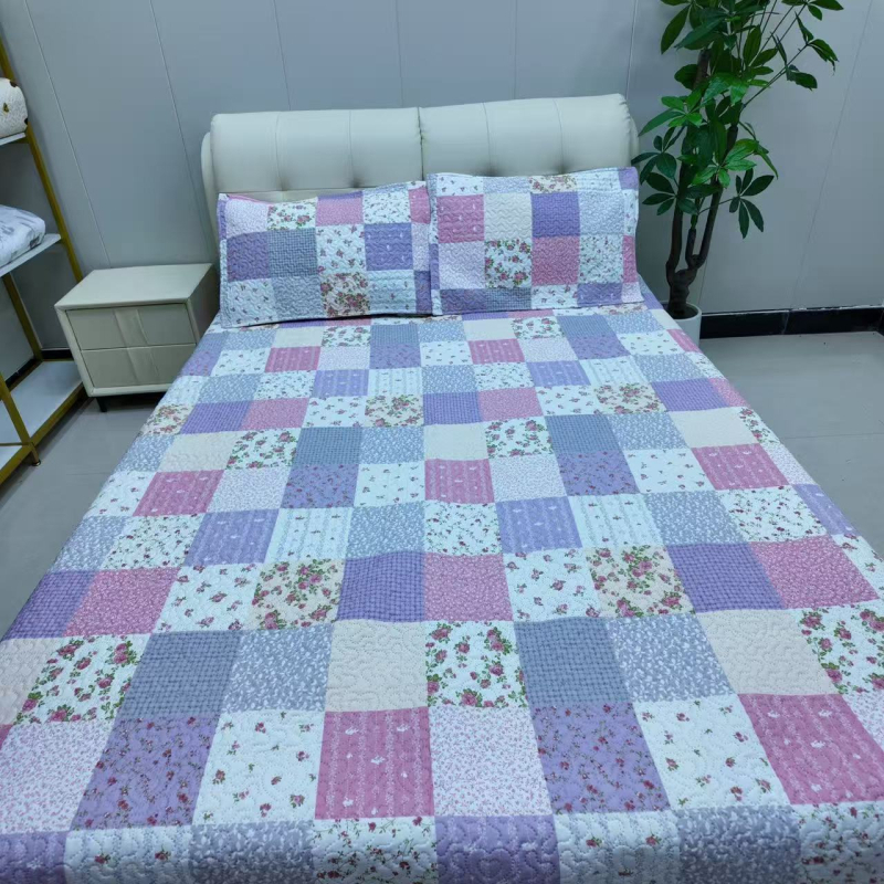 Ultra-soft mosott pamut babágyhoz három darabos készlet, négy évszakos nyomtatás, selymes tapintású