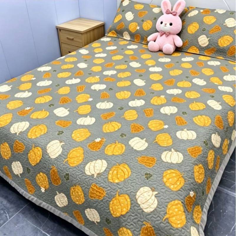 Ultra-soft mosott pamut babágyhoz három darabos készlet, négy évszakos nyomtatás, selymes tapintású