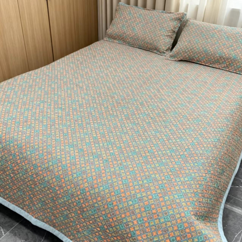 Ultra-soft mosott pamut babágyhoz három darabos készlet, négy évszakos nyomtatás, selymes tapintású