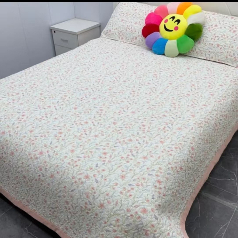 Ultra-soft mosott pamut babágyhoz három darabos készlet, négy évszakos nyomtatás, selymes tapintású