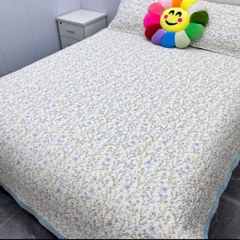 Ultra-soft mosott pamut babágyhoz három darabos készlet, négy évszakos nyomtatás, selymes tapintású