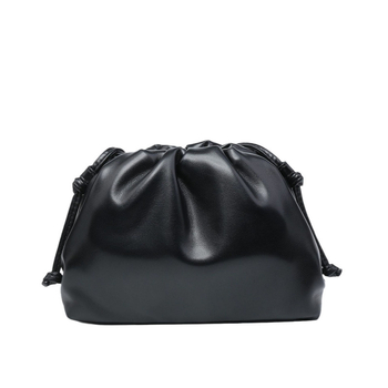 Ženska torba s dizajnom oblaka, francuski stil, plisirana dumpling torba, mekana PU koža, srednje veličine, clutch/ramena torba