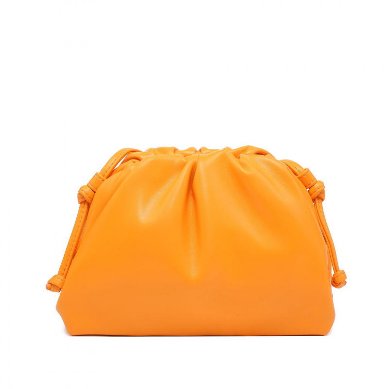 Ženska torba s dizajnom oblaka, francuski stil, plisirana dumpling torba, mekana PU koža, srednje veličine, clutch/ramena torba