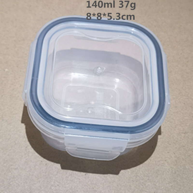Kvadratne prozirne kuhinjske posude za pohranu, 1–2 L, set od 6, za žitarice, grickalice i suhe namirnice, prehrambeni PP materijal