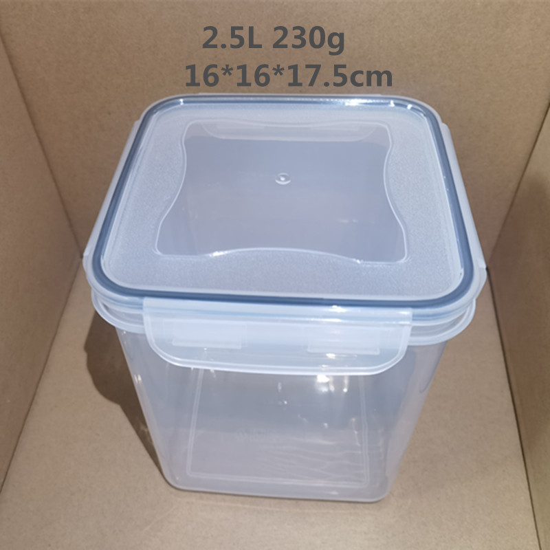 Kvadratne prozirne kuhinjske posude za pohranu, 1–2 L, set od 6, za žitarice, grickalice i suhe namirnice, prehrambeni PP materijal