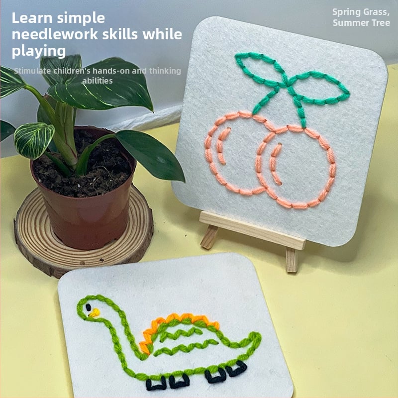 Montessori DIY varródeszka készlet óvodások számára – fűzés, tűzés és hímzés
