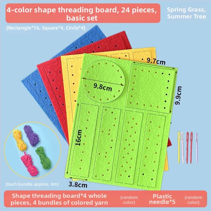 Montessori DIY varródeszka készlet óvodások számára – fűzés, tűzés és hímzés